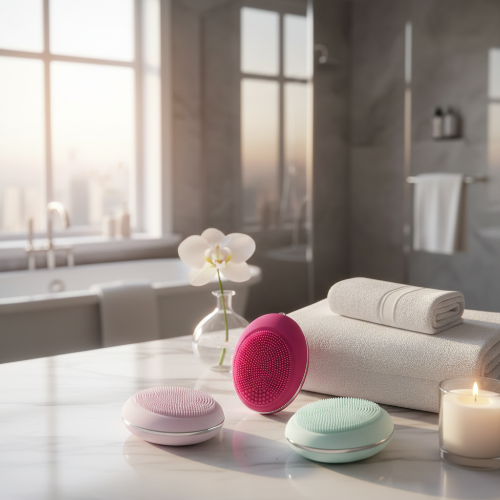 Lifestyle shot in spa bathroom setting