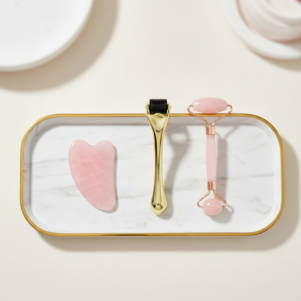 Rose Quartz Facial Tool Set - Corrected